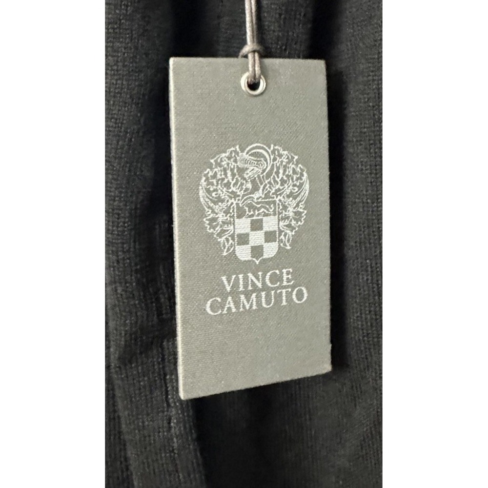 NWT Vince Camuto Womens Long Lace Sleeve Pullover V Neck Black Sweater Size PM - Picture 11 of 12